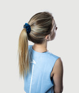 Small blue hair scrunchie for training