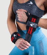 GYMKUMA Wrist Straps - Red