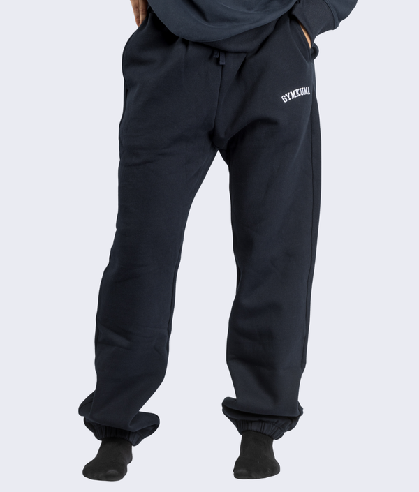Varsity Sweatpants in Navy Blue, second fit — GYMKUMA