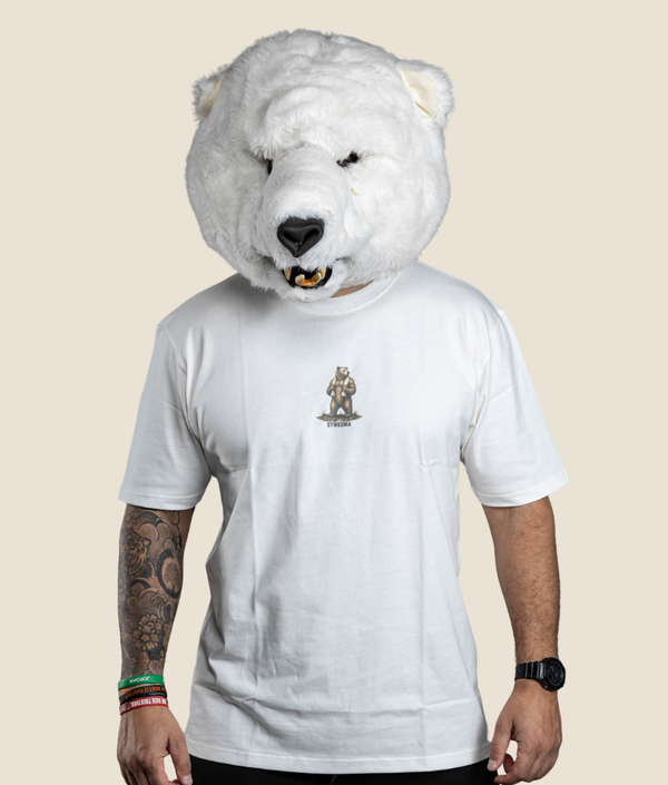 Kuma Ronin T-Shirt in White, women's fit — GYMKUMA