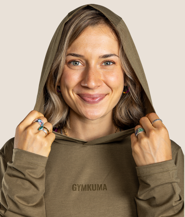 Icy LS Hooded Shirt - Olive Green