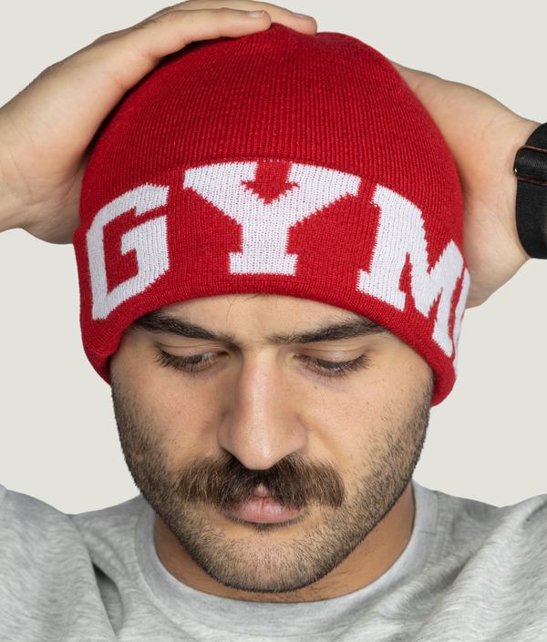 Flag Beanie in Red — GYMKUMA