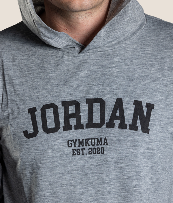 Icy Jordan Varsity LS in Gray, view 2 — GYMKUMA