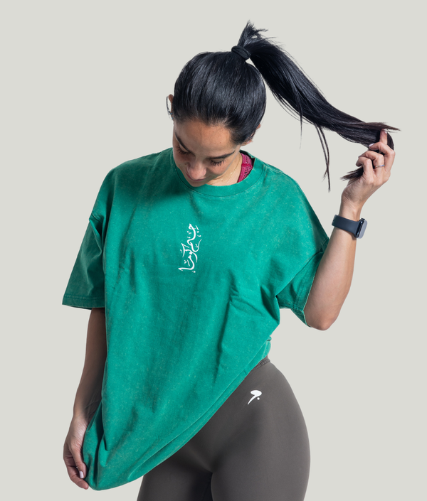 Ink Drop Oversized T-Shirt - Green