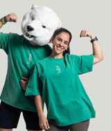 Ink drop Oversized T-shirt - Green