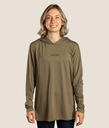 Icy LS Hooded Shirt - Olive Green