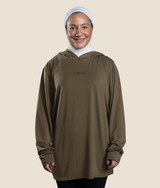 Icy LS Hooded Shirt - Olive Green