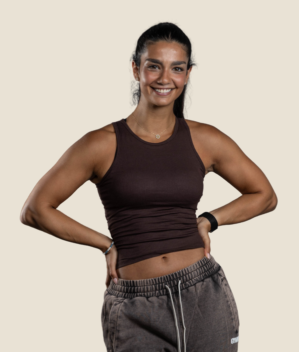 Rib Tank - Chocolate Brown