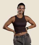 Rib Tank - Chocolate Brown
