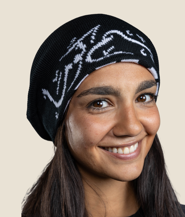 Flag Beanie - Black