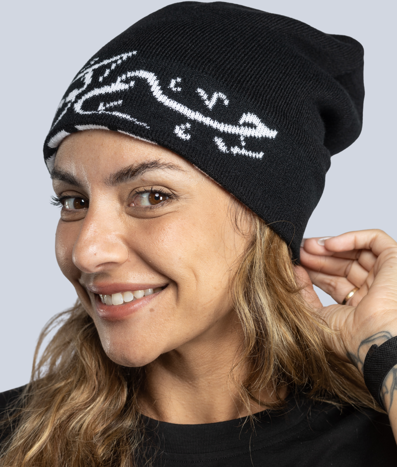 Flag Beanie - Black