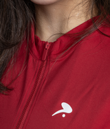 Passion Long sleeve zip up top - Red