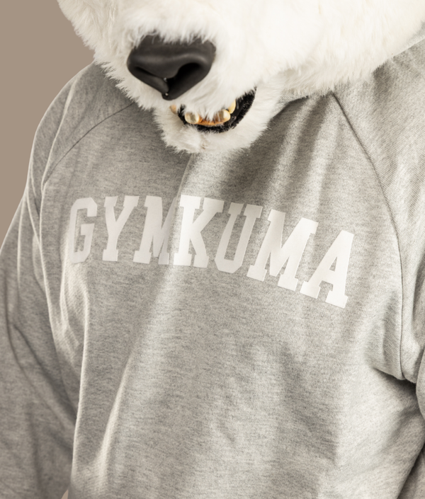 Varsity Oversized Knit Hoodie - Marshmallow Grey