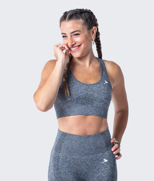 Metal seamless set: leggings, bra and crop top