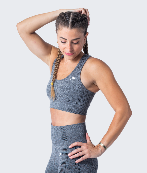GYMKUMA Athena seamless three-piece set in Metal