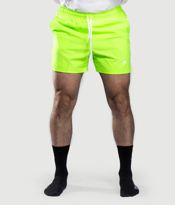 Kuma Bolt Shorts in Neon Green — GYMKUMA