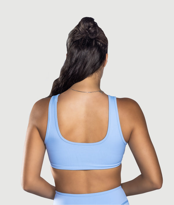 Fly-Half Bra in Cloud Drop, view 2 — GYMKUMA