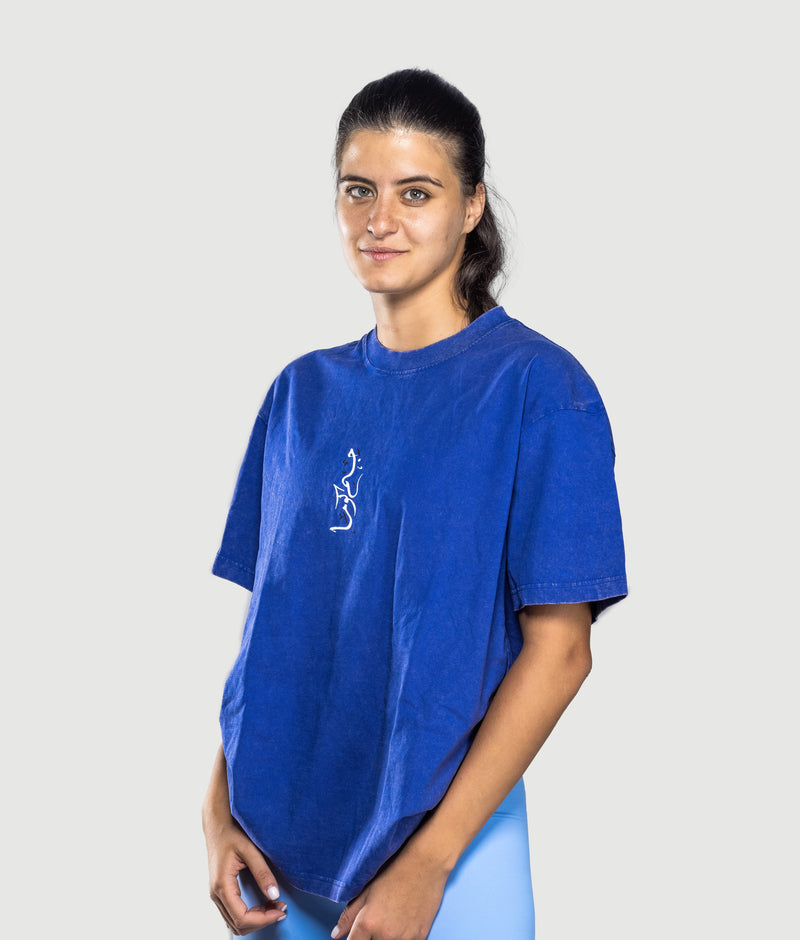 Ink Drop Oversized T-shirt - Blue