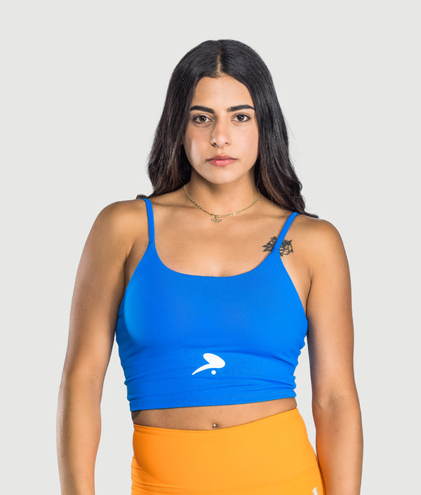 Level Up Bra Top in Blue — GYMKUMA