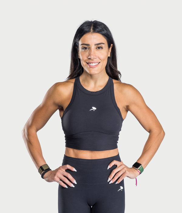 Stitch Tank in Black — GYMKUMA