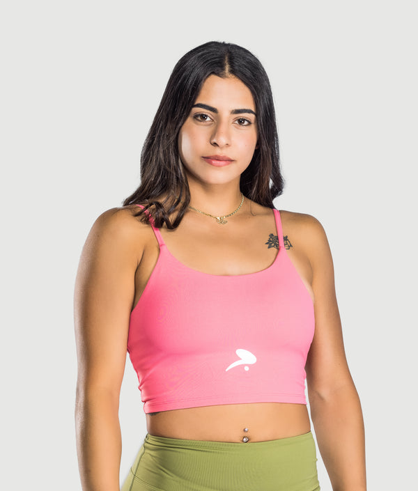 Level Up Bra Top in Bubblegum — GYMKUMA