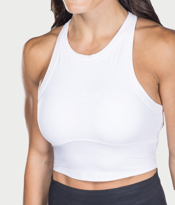Stitch Tank in White, view 2 — GYMKUMA