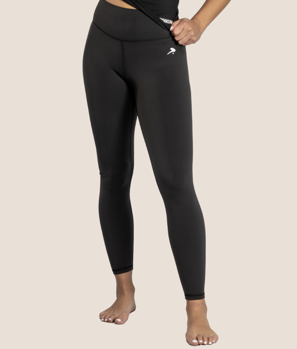 Performance Leggings in Black, view 2 — GYMKUMA