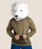 Icy LS Hooded Shirt - Olive Green