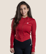 Passion Long sleeve zip up top - Red