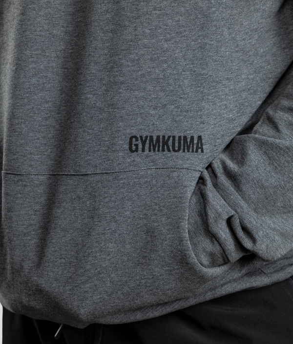 Nino Hoodie in Gray, women's fit, view 2 — GYMKUMA