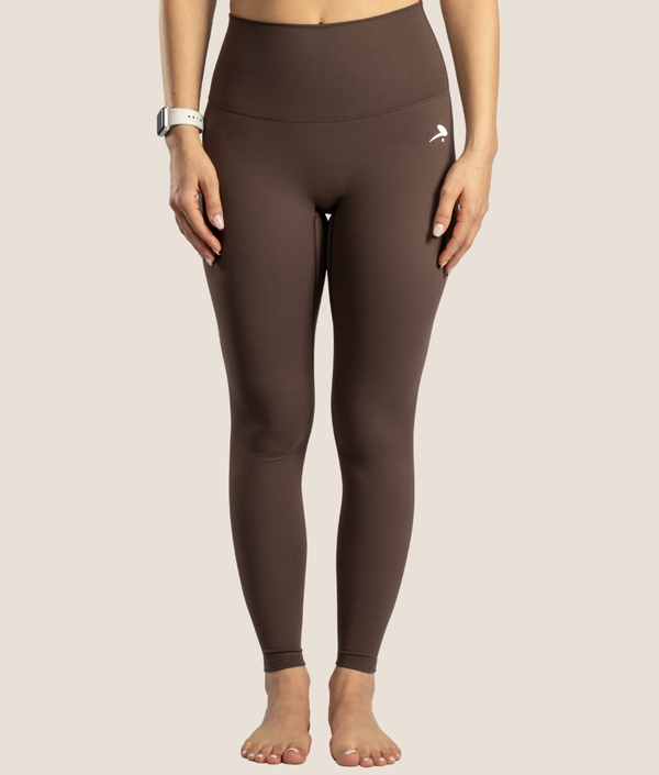 Jenn Leggings in Mocha Brown — GYMKUMA