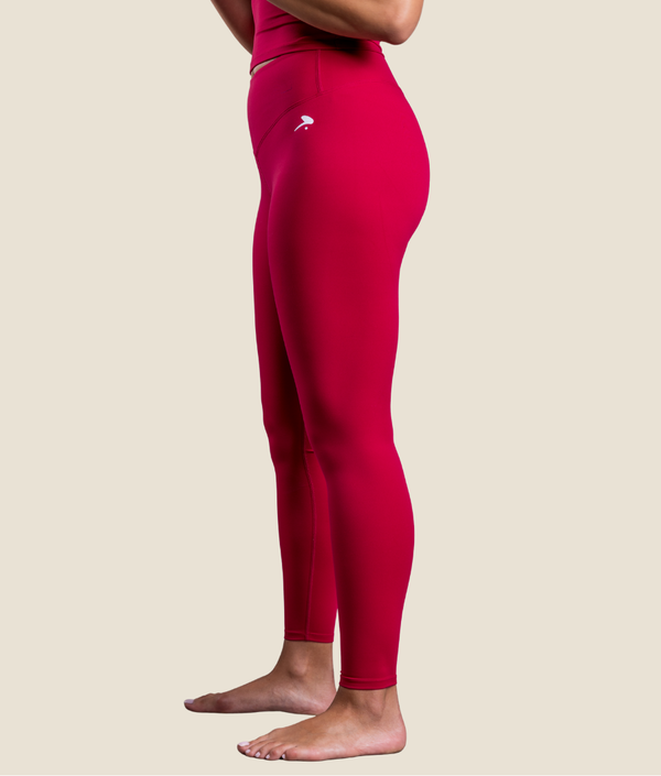 Float Leggings in Classic Red, view 2 — GYMKUMA