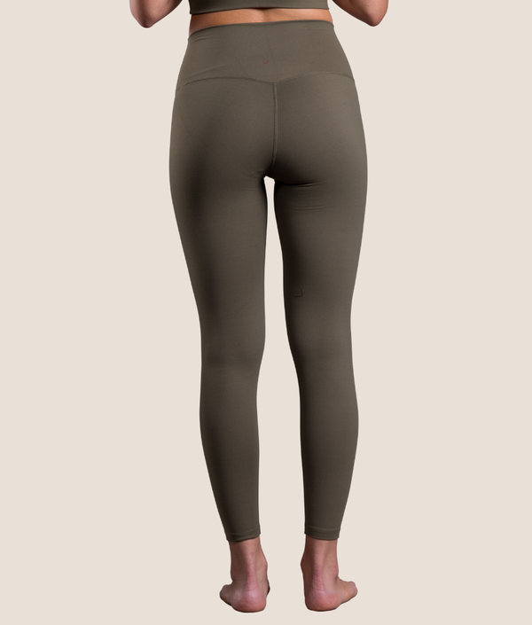 Fly Leggings in Olive Green, view 2 — GYMKUMA