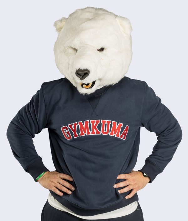 Varsity Sweatshirt in Navy Blue — GYMKUMA