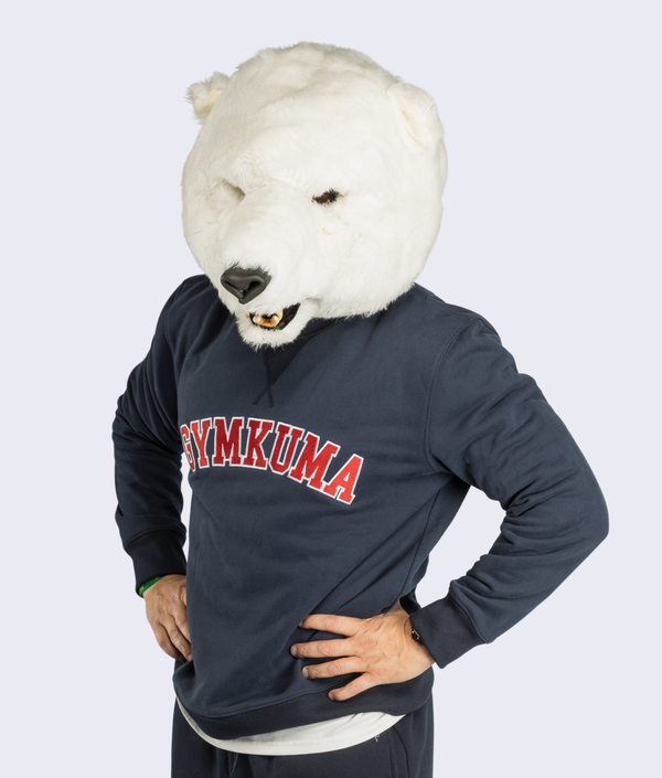 Varsity Sweatshirt in Navy Blue, view 2 — GYMKUMA