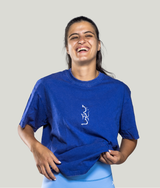 Ink Drop Oversized T-shirt - Blue