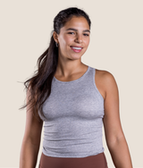 Rib Tank - Grey Melange
