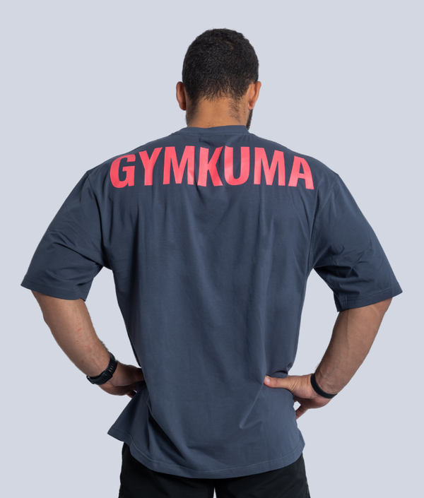 Iron Oversized T-shirt - Gray/ Red