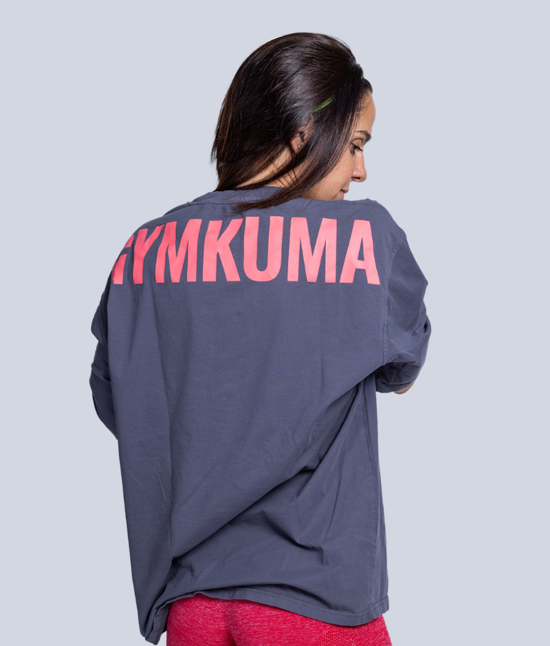 Iron Oversized T-shirt - Gray/ Red