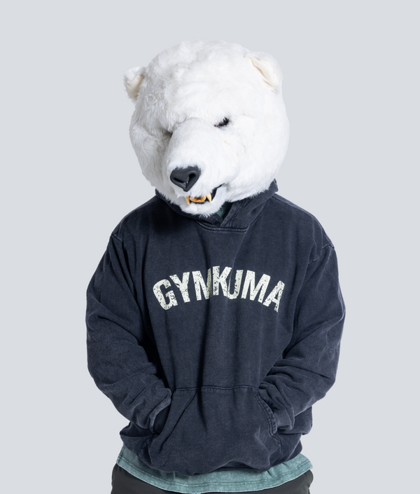 Roots Washed Hoodie in Black — GYMKUMA