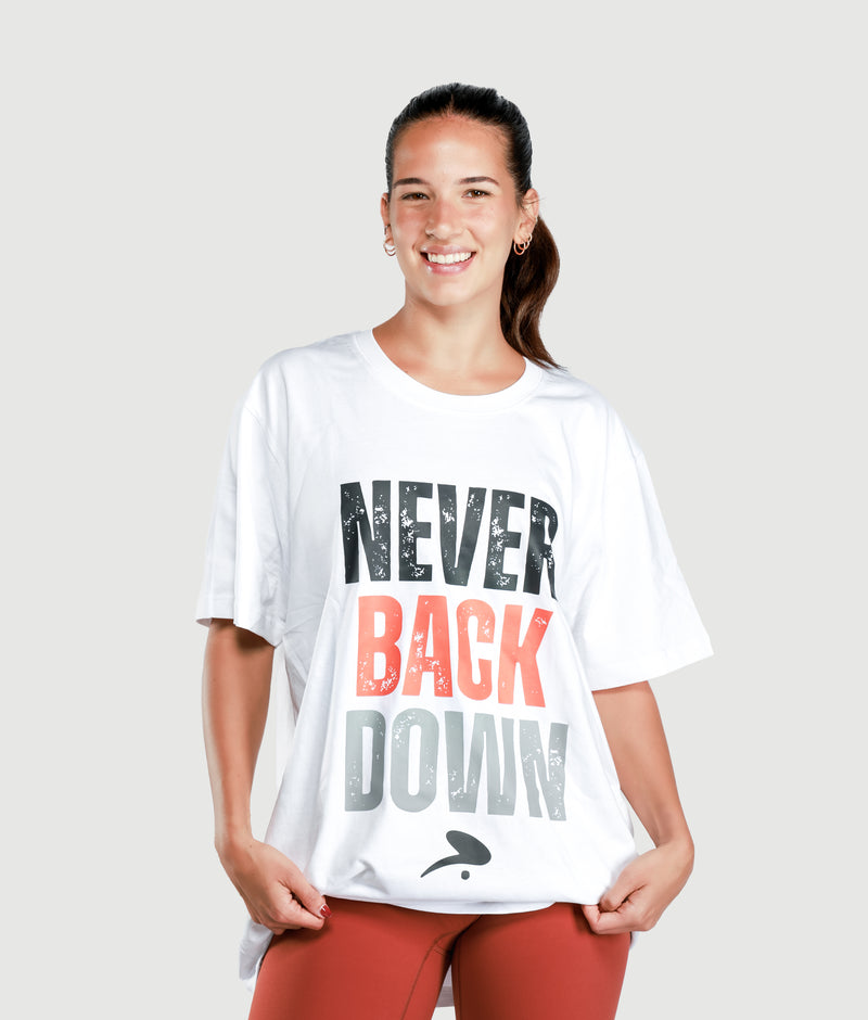 Never Back Down - White