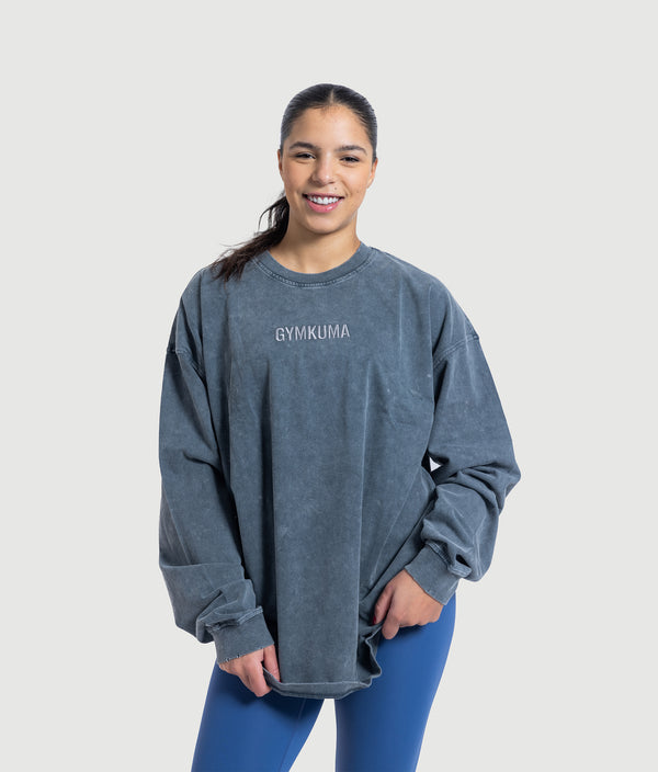 Roots Heavyweight Crew - Stone Blue