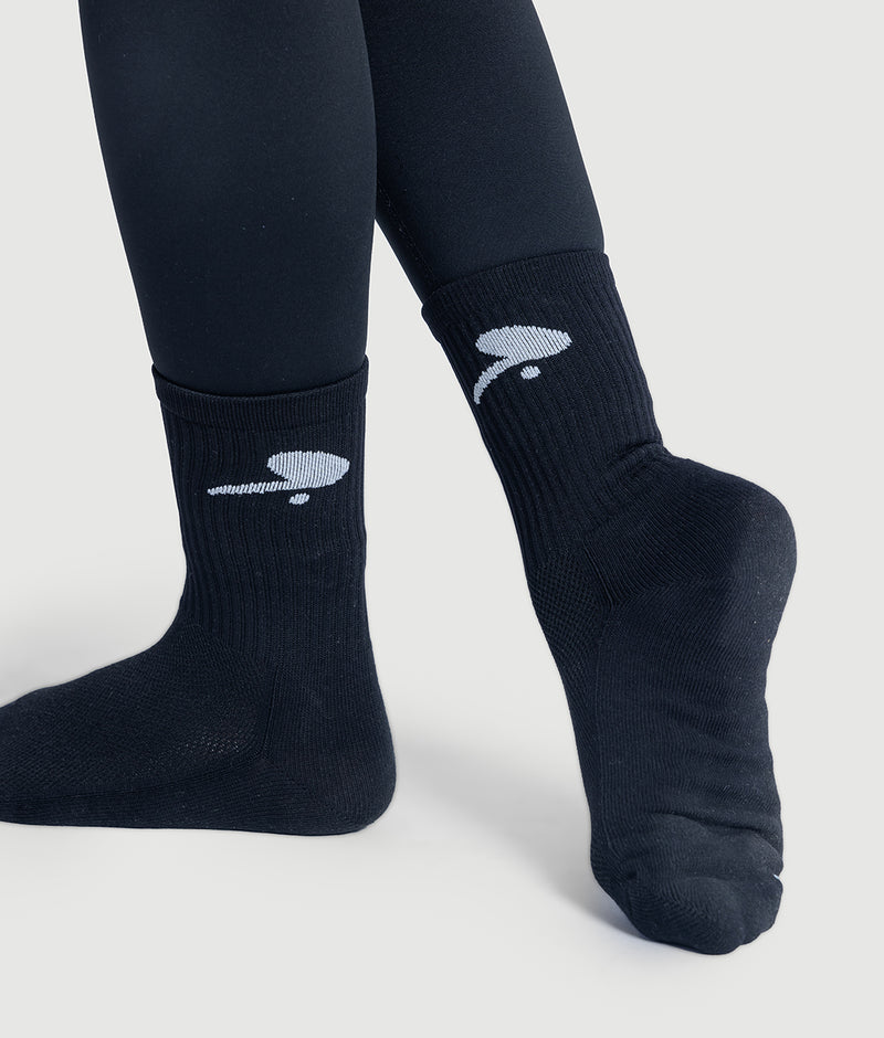 Icon Crew Socks  - Black