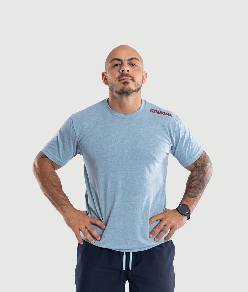 Melo T-shirt - Sky Blue/Burgundy