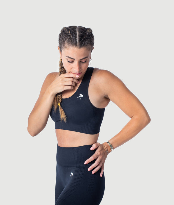 GYMKUMA Athena seamless sports bra in Midnight