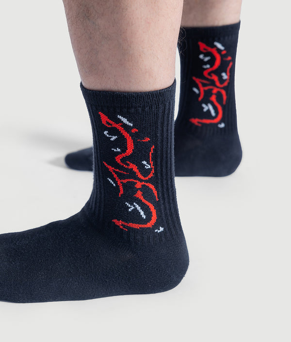Script Socks - Black