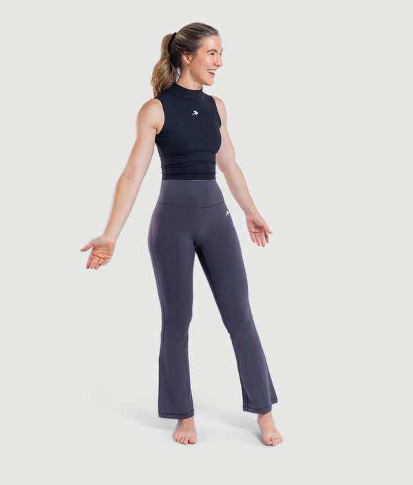 Elle Flare Leggings - Graphite Gray