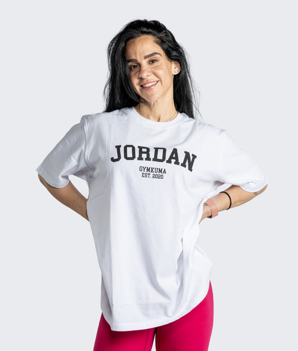 Jordan Varsity T-Shirt in White — GYMKUMA