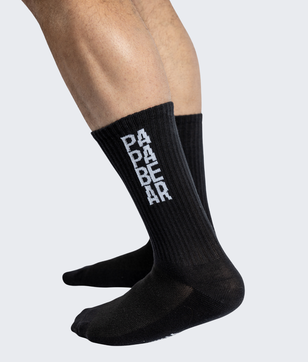 Papa Bear Socks in Black — GYMKUMA