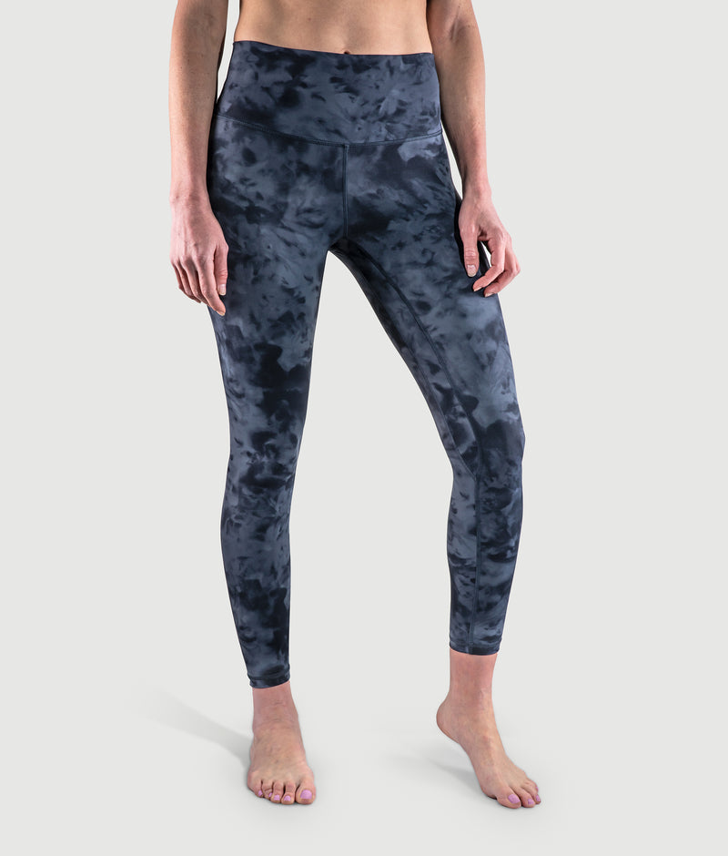 Tie Dye Leggings Black/Grey –